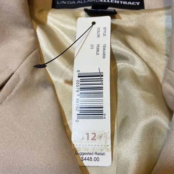 NWT Linda Allard Ellen Tracy khaki blazer jacket - Picture 4 of 9